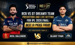 RCB vs GT Dream11 Team Prediction and Live Betting - Reddy Anna